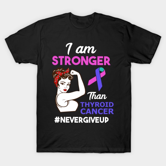 Thyroid Cancer Awareness design for Women T-Shirt by KuTees